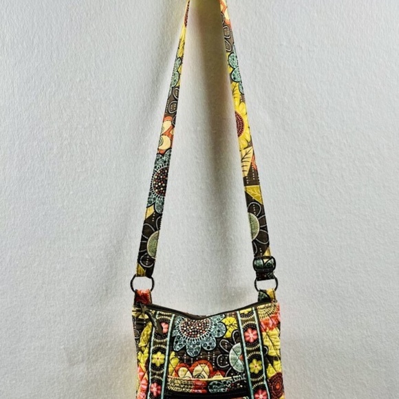 Vera Bradley Hipster Crossbody Bag in Flower Shower Retired Print Colorful - Picture 3 of 16
